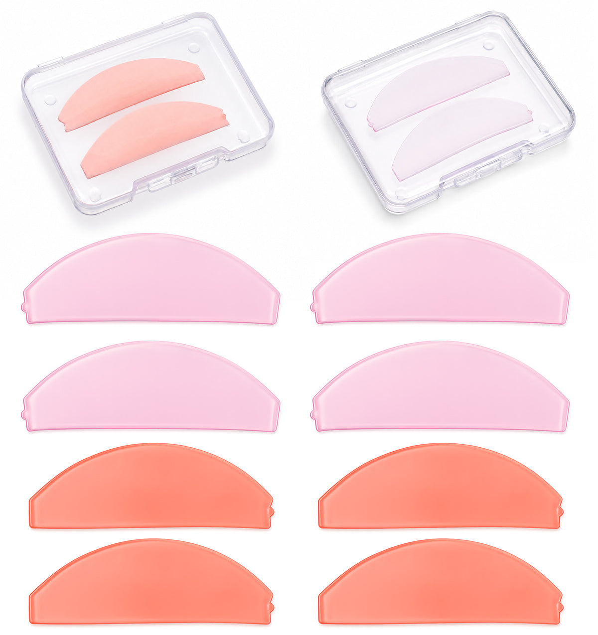 4Pairs Korean Lash Lift Shields, Glueless Flat Lash Lift Shields Ultra-Thin