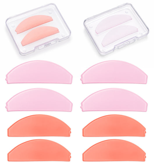4Pairs Korean Lash Lift Shields, Glueless Flat Lash Lift Shields Ultra-Thin