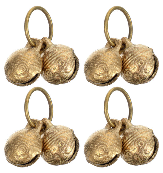 4 Pcs Loud Bells for Dog Collar, Brass Pet Collar Bells for Dog & Cat