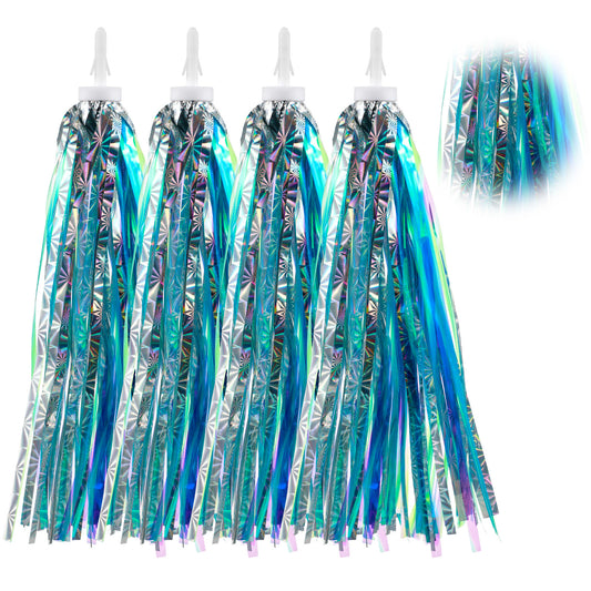 Classicseali 4pcs Bike Tassels for Girls, Colorful Bike Streamers for Girls, Durable Bicycle Streamers, Suitable for All Kinds of Children's Vehicles, including Bicycles, Scooters and Tricycles
