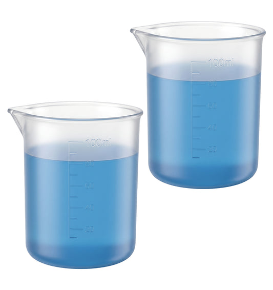 2 Pack Silicone Measuring Cups, 100ml Laundry Detergent Cup Measures with Precision Scale, Soft Reusable Silicone for Washing Machine (White, 2.3 x 2.8 Inches)