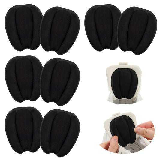 Classicseali 4Pairs Tongue Pads for Loafers, Non Slip Tongue Pads, Self-Adhesive Shoe Tongue Pads for Men, Women, Black