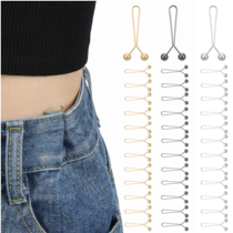 FRCTLNKG Waistband Tightener, 36Pcs Jeans Waist Tightener No Sewing Required Reusable Waist Cincher Clips for Loose Jeans, Pants, and Dresses (Gold, Silver, Gunmetal)