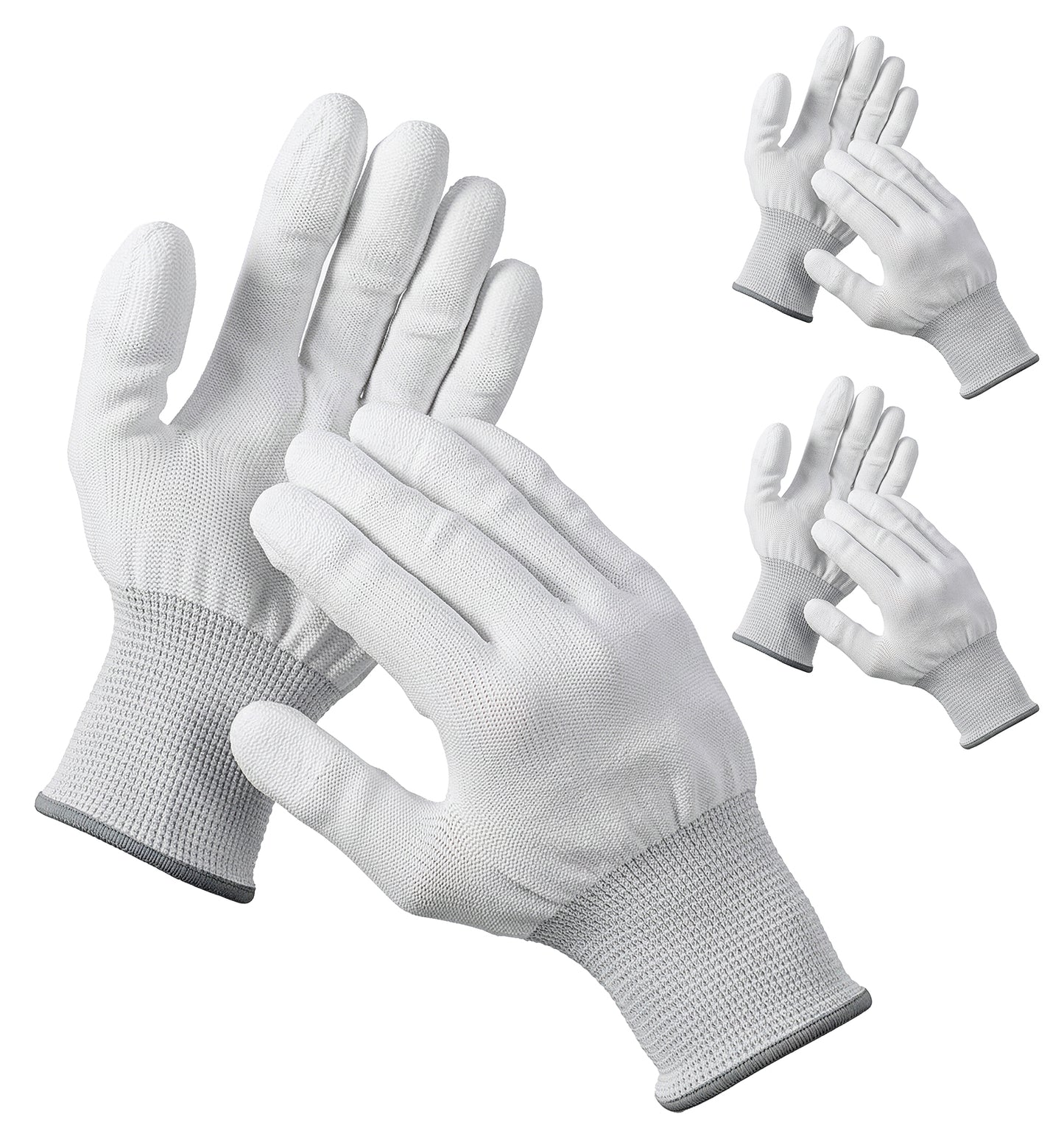 ValueBargain Quilting Gloves for Free-Motion Sewing, 6Pcs Quilting Gloves for Quilters, Lightweight Nylon & PU Gloves for Sewing, Quilting and Crafting