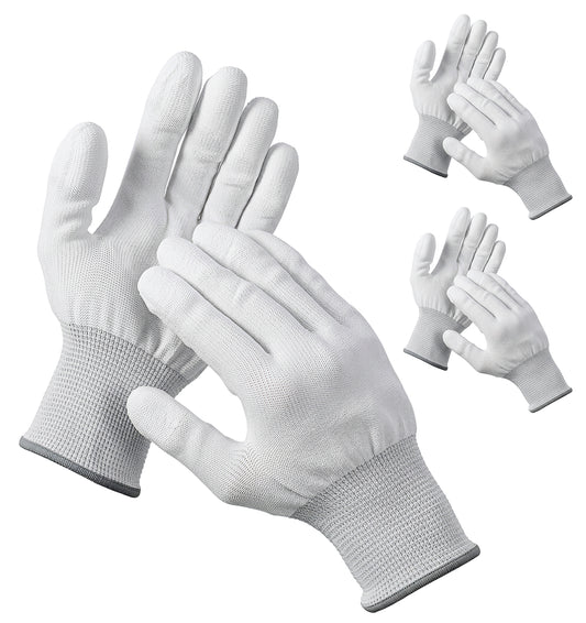 ValueBargain Quilting Gloves for Free-Motion Sewing, 6Pcs Quilting Gloves for Quilters, Lightweight Nylon & PU Gloves for Sewing, Quilting and Crafting