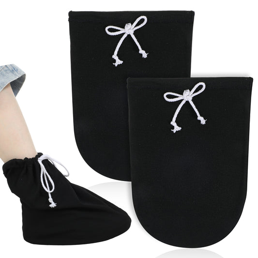 Classicseali 2PCS Cast Sock, Cast Sock Cover for Foot, Soft and elastic, Machine Washable,Adjustable Drawstring Washable Plaster Casts for Men and Women Foot Leg Ankle Protection, Black