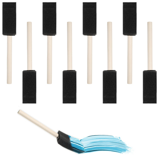 Guduling 8 Pcs Paint Sponges for Acrylic Painting,4 Size of Foam Brushes for Staining with Wooden Handles,Sponge Paint Brushes for Kids,Sponge Paints Brushe for Painting DIY