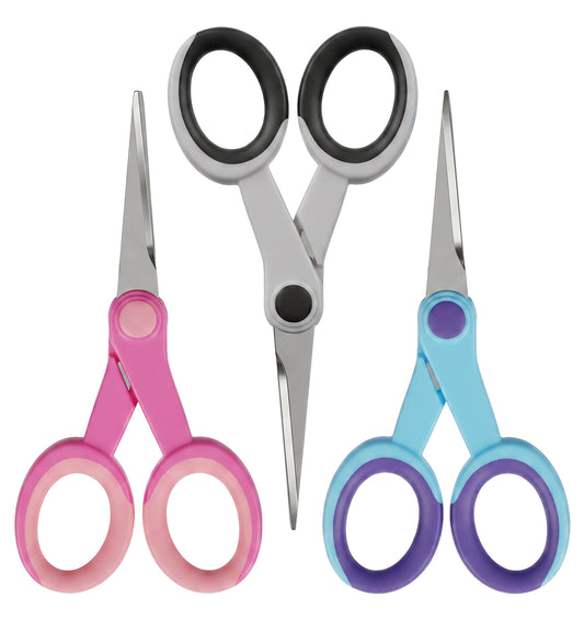 3 Pcs Sewing Scissors, Stainless Steel Fabric Sewing Scissors for Fabric Cutting, Craft Scissors for Adults, Precision Embroidery Cutting Scissors for Sewing Craft Office School Use
