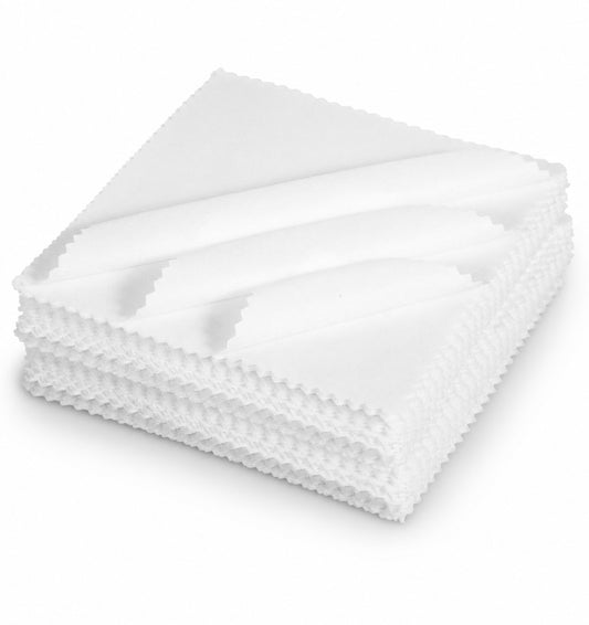 50 Pack Quilting Fabric, Fabric Squares White Cotton 5x5
