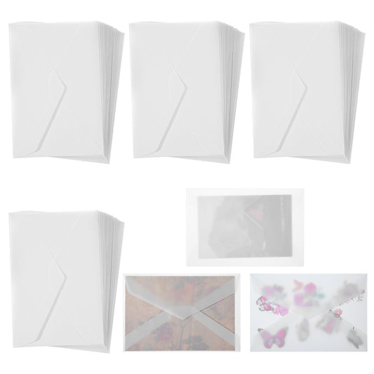 Elegaperma 80PCS Vellum Paper, Premium Translucent Vellum Envelopes Designed as Elegant Plain Cards and Envelopes for Wedding Invitations and Creative Projects
