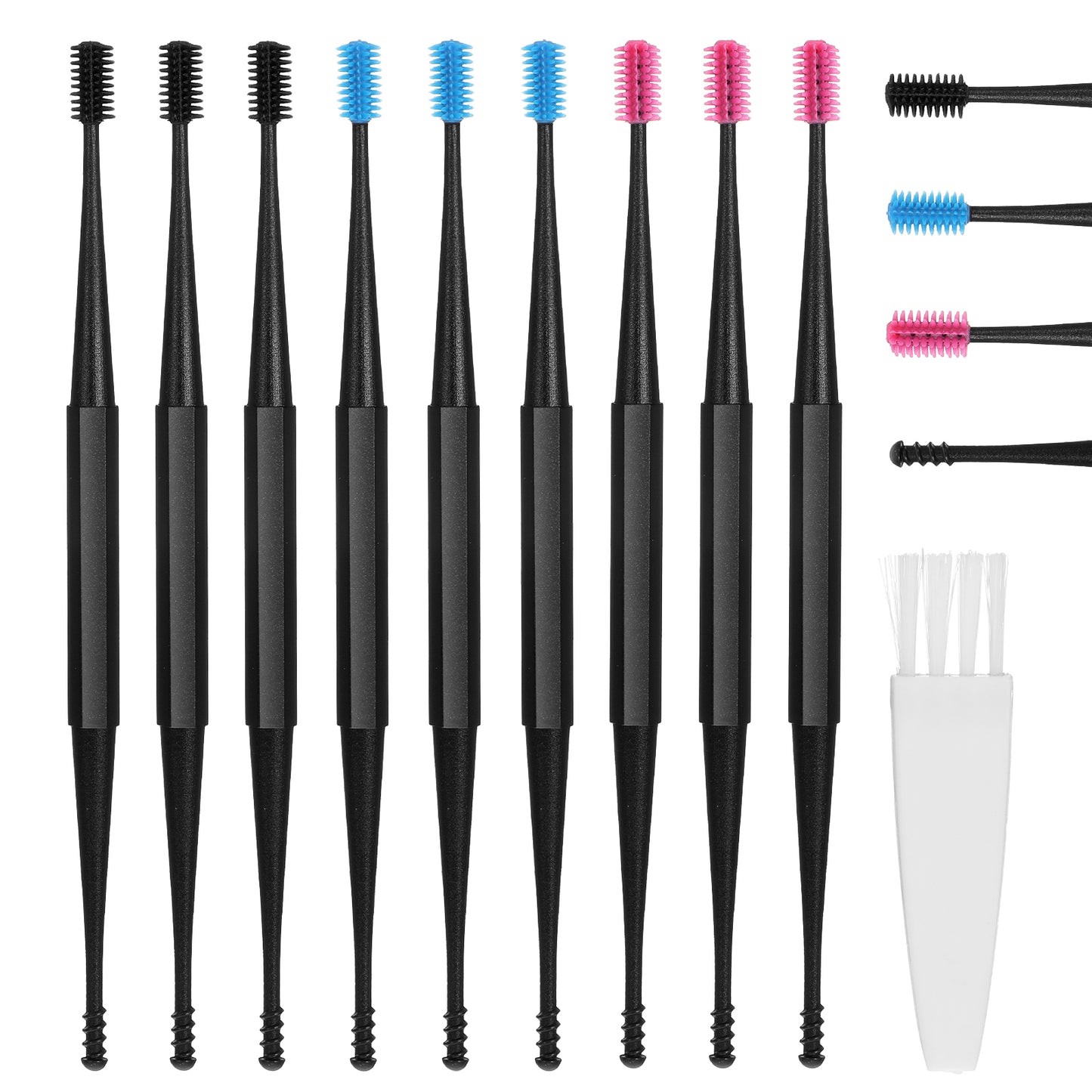 Oruola 9pcs Silicone Ear Cleaner,Spiral Ear Wax Removal Tool, Reusable Ear Wax Removal Kit,Safe Ear Cleaner, Soft Double Sided Head Ear Wax Removal Kits for Olders Adult Kids