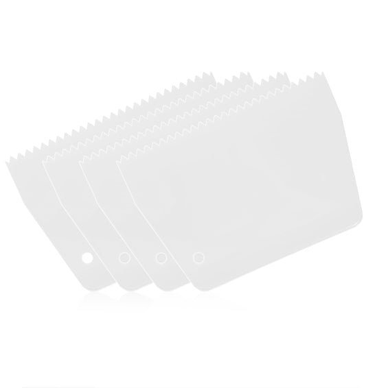 Plastic Trowel, 4PCS Notched 3/16 Inch Adhesive Spreader for Hardwood Flooring and Epoxy Glue Application with Reusable Design