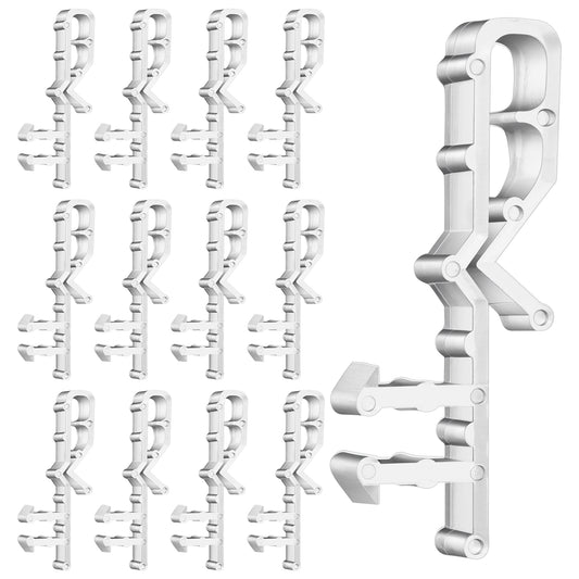 12 Pcs Window Blind Valance Clips, Clear Plastic Clips For Blinds On Windows With Groove For Secure Fit, DIY Installation Hardware (Transparent)