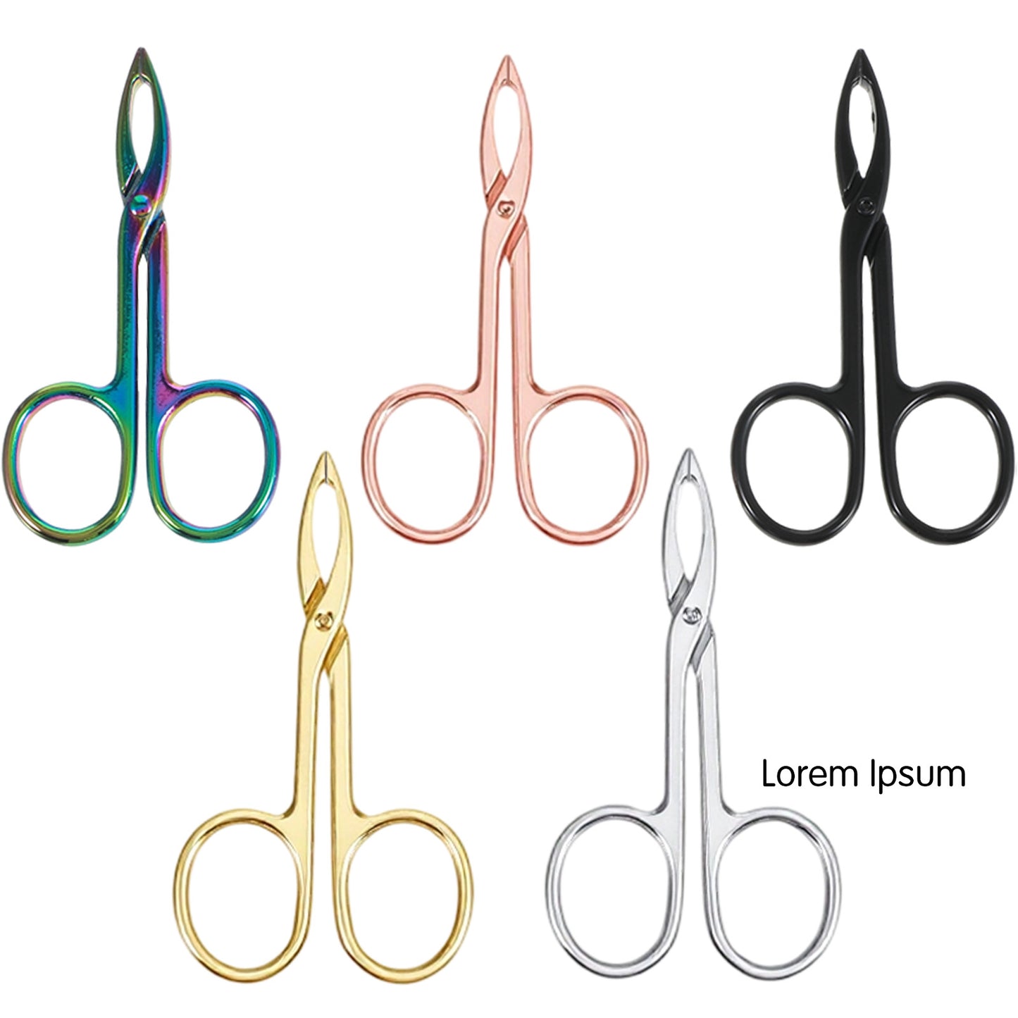 Guduling 5 Pcs Scissor Tweezers,Tweezers with Handles,5 Color Scissor Tweezer for Hair Plucker Remover Facial Hair Eyebrows Care(Straight)
