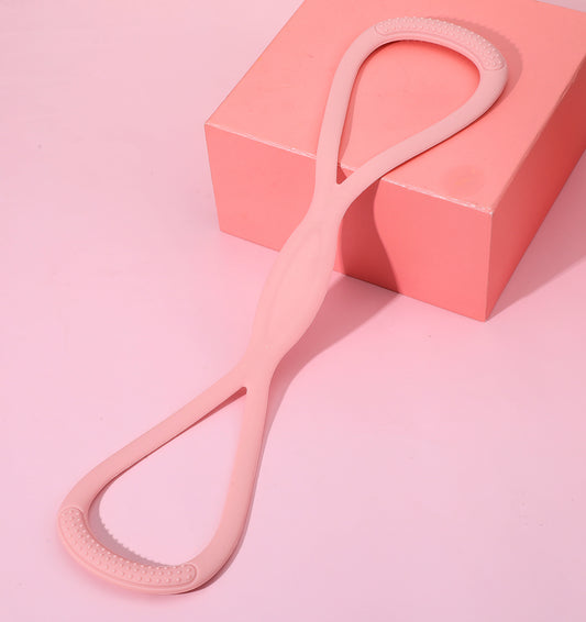 Resistance Bands for Women, Figure 8 Elastic Exercise Band with Handles, 15 lbs Silicone Resistance Band for Yoga Pilates Arm Back Shoulder Training (Pink, 45 x 11 cm)