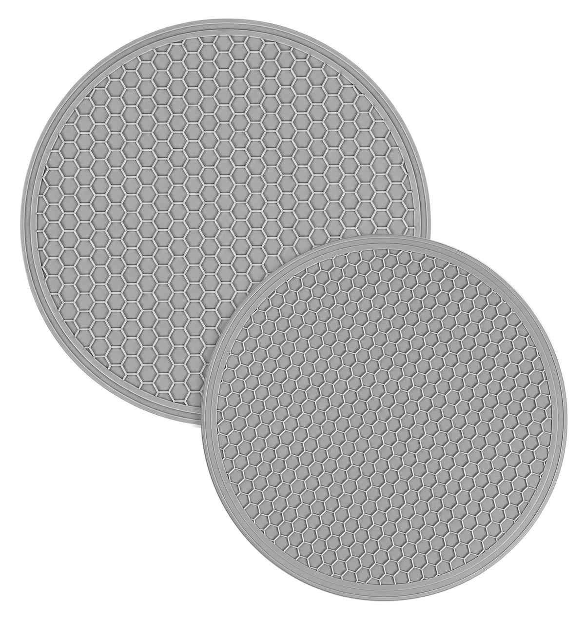 2 Pcs Silicone Trivet, Heat Mats for Kitchen, 8 & 10 Inch