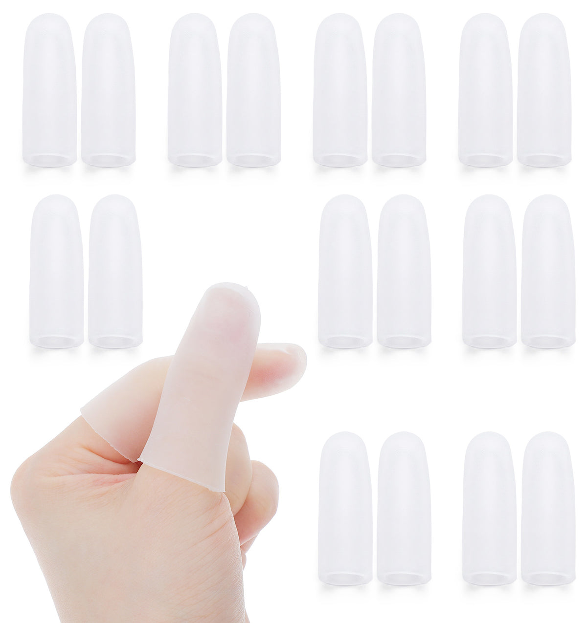 20 Pcs Silicone Finger Protectors, Waterproof Finger Protector