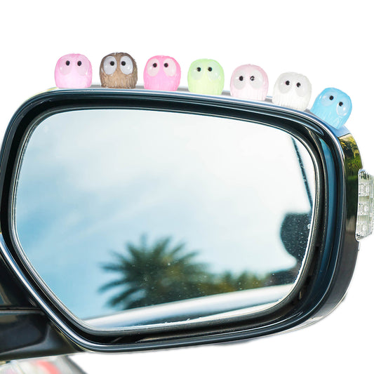 Oruola Soot Sprite Cute Car Accessories,40pcs Luminous Anime Car Dashboard and Rearview Mirror Decorations,Car Accessories for Women for Car Mirror Interior Decors(Muticolor)