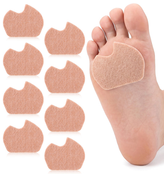 16 Pcs Sesamoiditis Pads, Felt Metatarsal Pad for Sesamoiditis Pain Relief, Self-Adhesive Forefoot Cushion