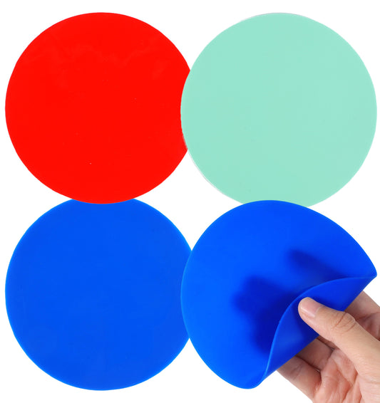 4 Pcs Rubber Grippers for Opening Jars, Silicone Jar Opener Gripper Pad