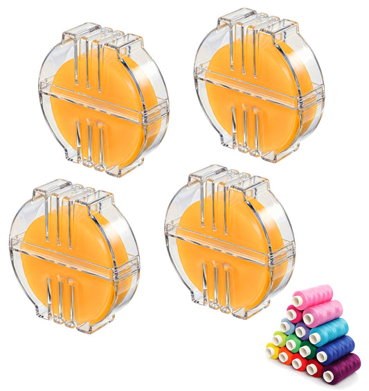 4 Pcs Beeswax for Thread, Beeswax for Sewing - Yellow Beeswaxs Conditioner for Quilting, Embroidery & Hand Sewing (2 x 2 x 0.6 in)