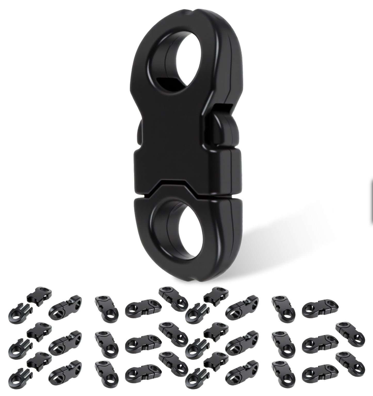 ValueBargain Paracord Bracelet Clips, 30Pcs Plastic Buckle for Paracord Bracelet Clasp, Paracords Anklet, Braided Necklace, Camera Strap Rings Accessories