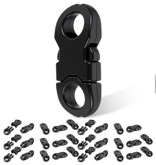 ValueBargain Paracord Bracelet Clips, 30Pcs Plastic Buckle for Paracord Bracelet Clasp, Paracords Anklet, Braided Necklace, Camera Strap Rings Accessories