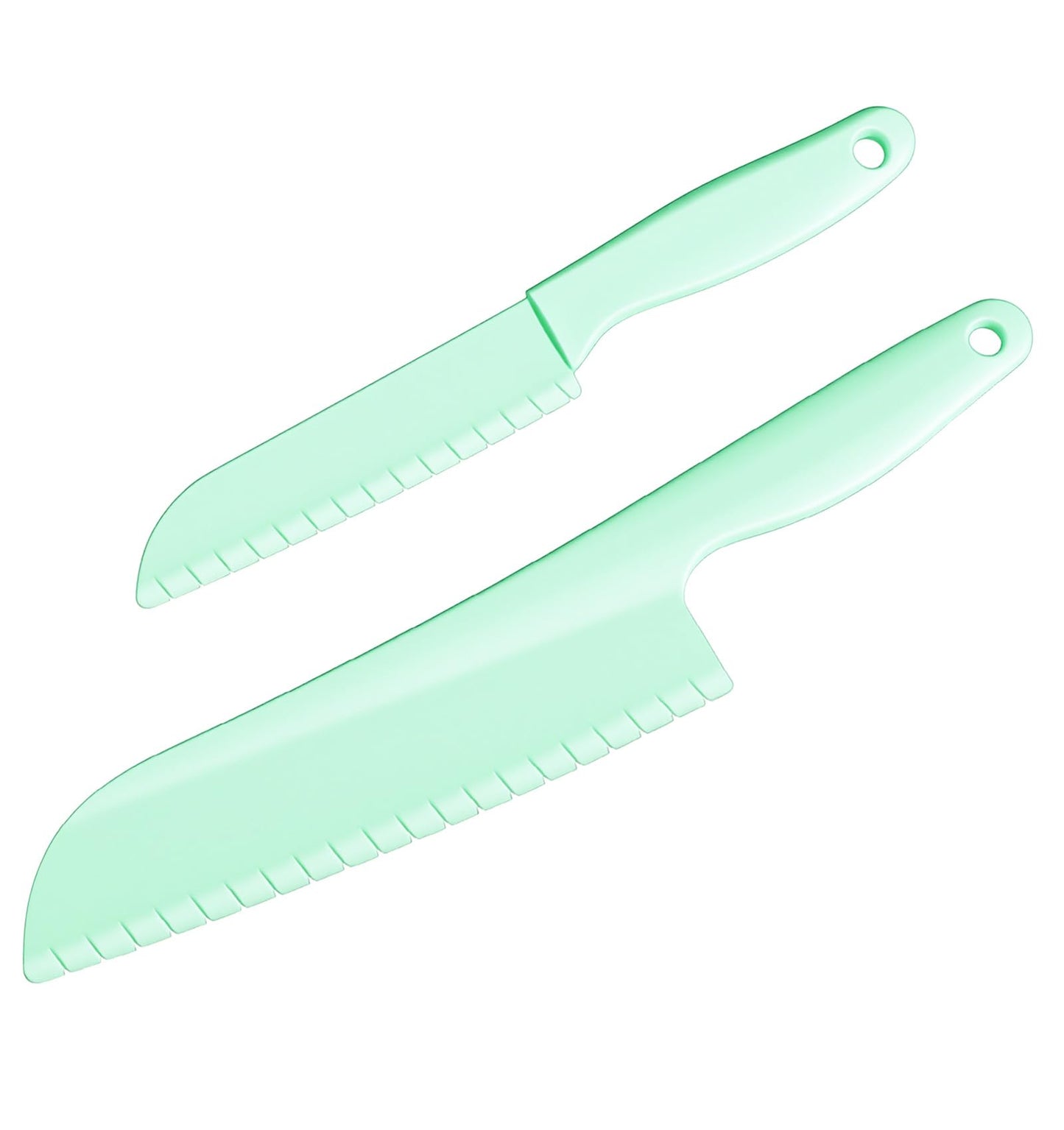 Thrymme 2 Pcs Lettuce Knife, Plastic Knives Kitchen Cooking