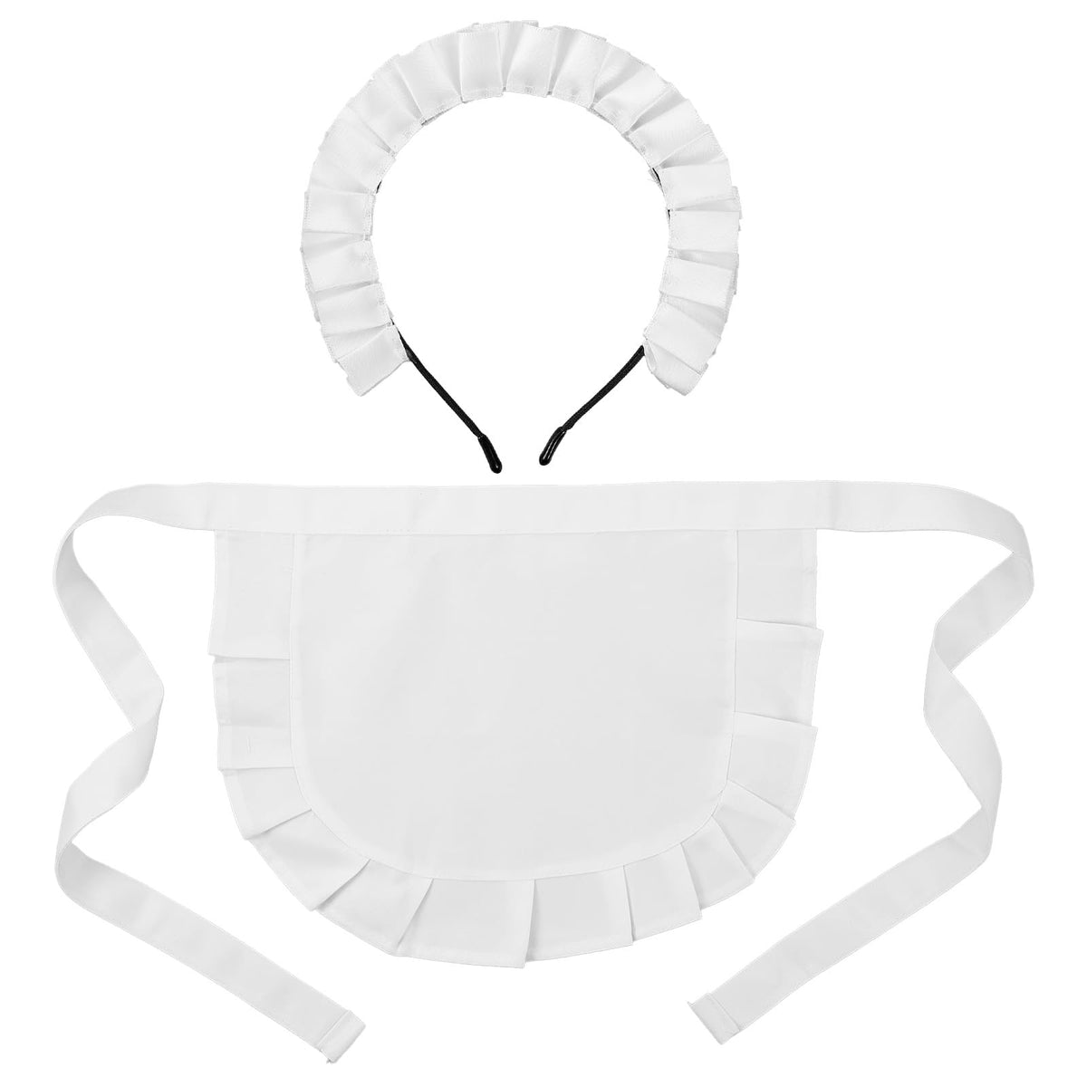 Elegaperma Maid Costume with French Headdress for Women Accessories Set