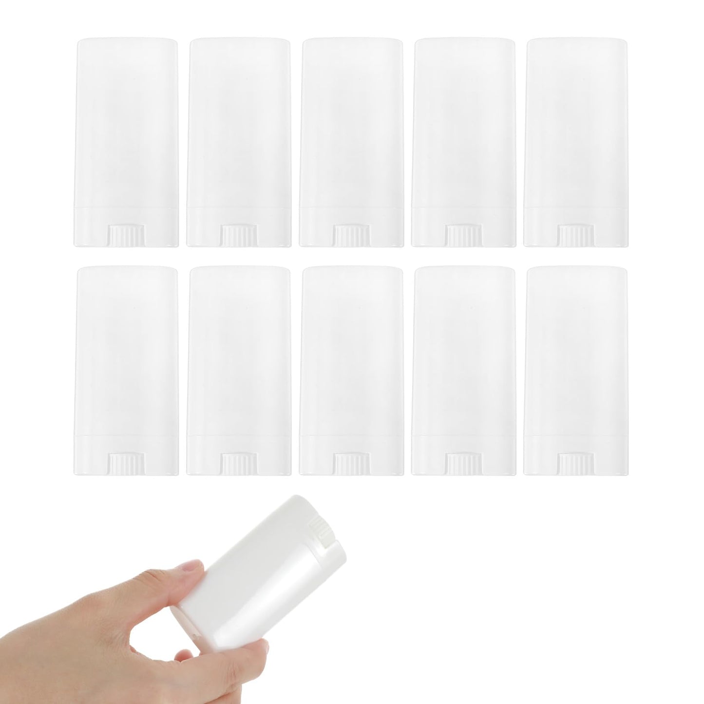 Guduling 10 Pcs Deodorant Tubes Empty,Deodorant Container,Twist-Up Refillable Plastic Empty Deodorants Containers,for DIY Deodorants, Aromatherapy, Balm, Etc