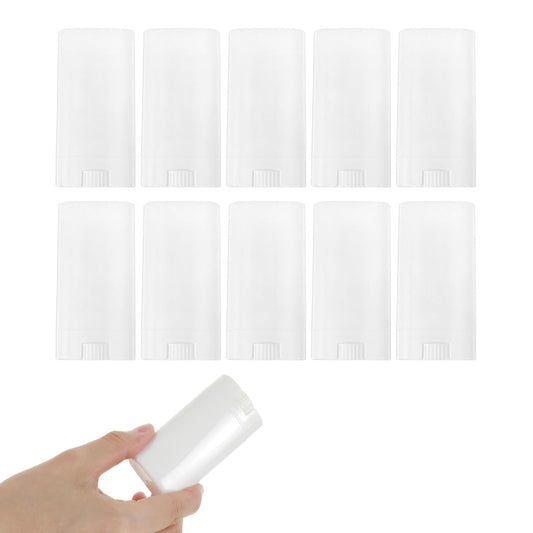 Guduling 10 Pcs Deodorant Tubes Empty,Deodorant Container,Twist-Up Refillable Plastic Empty Deodorants Containers,for DIY Deodorants, Aromatherapy, Balm, Etc