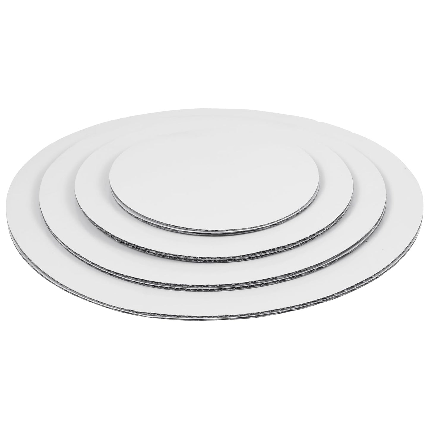 oruola 6pcs White Cake Boards Round Cake Board 6, 8, 10 Inch Cake Board, 2 of Each Size Set,Cake Cardboard for Baking Cake, Wedding Birthday Cake, Dessert, Cake, Pizza Decorating and Exhibition