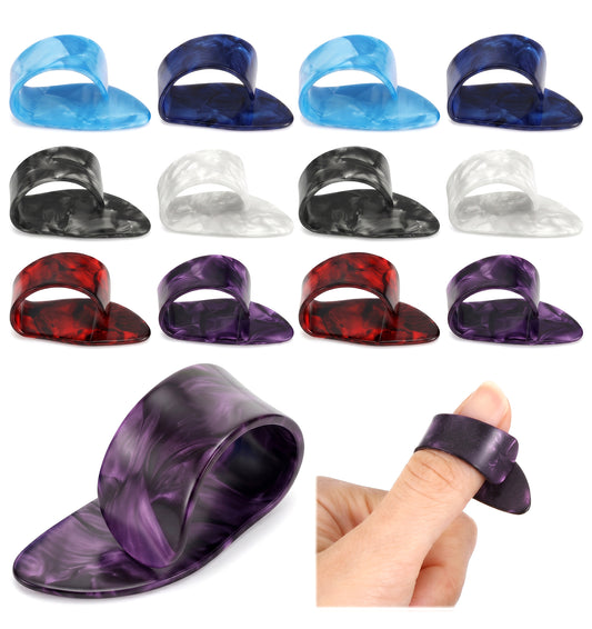 12 Pcs Thumb Pick, Banjo Picks Guitar Thumb Pick for Acoustic Guitar, Banjo, Ukulele – Thumb and Finger Picks Set (12 Pieces)