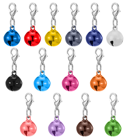 Thrymme 14 Pcs Cat Bells, Mini Pet Bells, Lightweight Loud Bells for DIY Pet Collar Decoration, Dog Cat Collar Accessories for Daily Wear and Outdoor Tracking