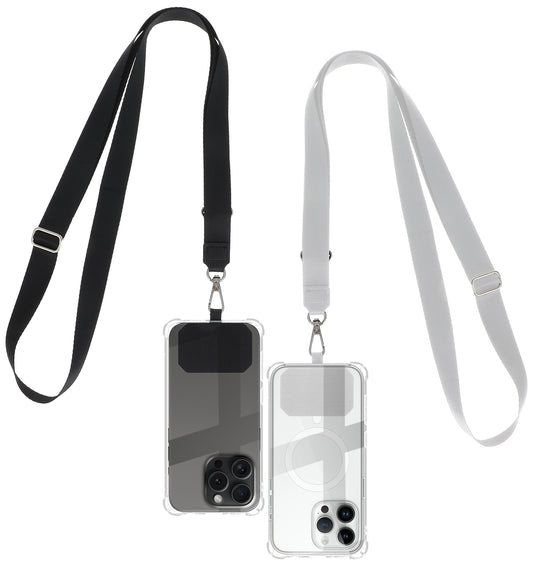 ValueBargain 2 Pcs Mobile Phone Holder Around Neck, Phone Safety Strap Anti Theft Lanyards Neck Strap for Women Fit All Smartphones Case, (2 Colors)