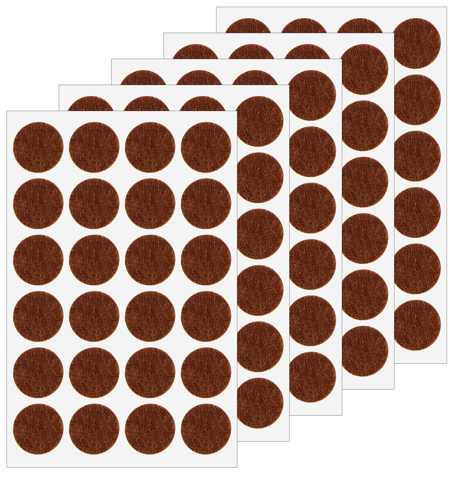 120 PCS Felt Furniture Pads, 2.2 Cm Self-Adhesive EVA Foam Felt Pads for Furniture, Suitable for Noise Reduction Cabinets Doors Drawers, Protects Furnitures & Floors (Brown,0.3 Cm Thick)