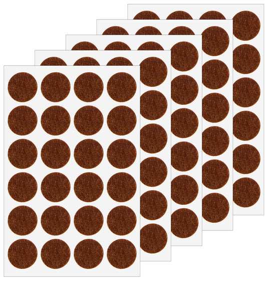 120 PCS Felt Furniture Pads, 2.2 Cm Self-Adhesive EVA Foam Felt Pads for Furniture, Suitable for Noise Reduction Cabinets Doors Drawers, Protects Furnitures & Floors (Brown,0.3 Cm Thick)