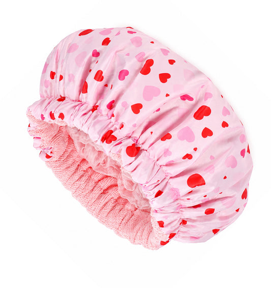 Large Shower Cap, Elastic Waterproof Shower Cap for Long Hair