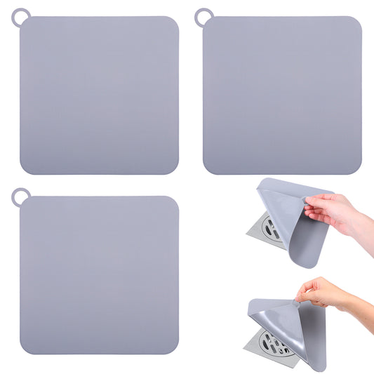 Guduling 3Pcs Anti Cockroach Drain Cover,8X8 IN Shower Drain Cover for Bugs