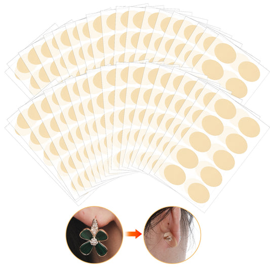 Classicseali 1200PCS Earlobe Support Patches, Self Adhesive Ear Lobe Stickers, Waterproof Earring Stickers for Split Earlobes, Ear Care Products for Torn or Stretched Ear Piercings