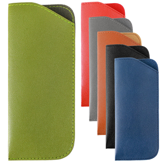 oruola Soft Glasses Case for Women, 6 Pack Glasses Case Soft Leather Glasses Case,Slim Eyeglasses Storage Pouch for Men and Women,Portable Sunglasses Pouch Eyeglasses Storage Bags(6 Colors)