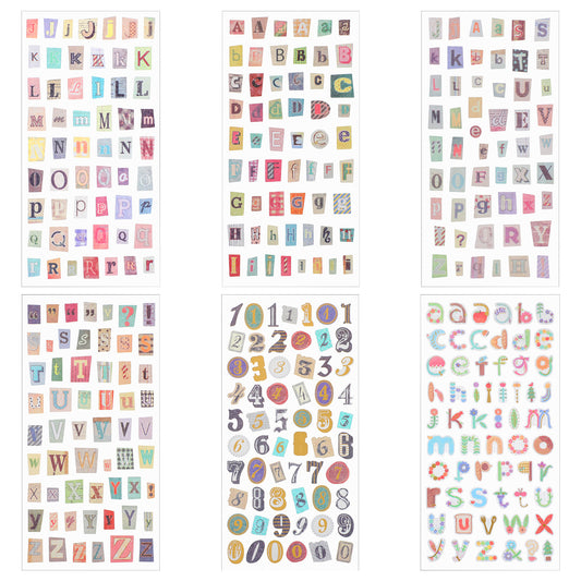 Guduling 24sheets Journaling Stickers, Scrapbook Letters, Scrapbooking Stickers, Suitable for Scrapbooks, Notebooks, Water Cups, Doors