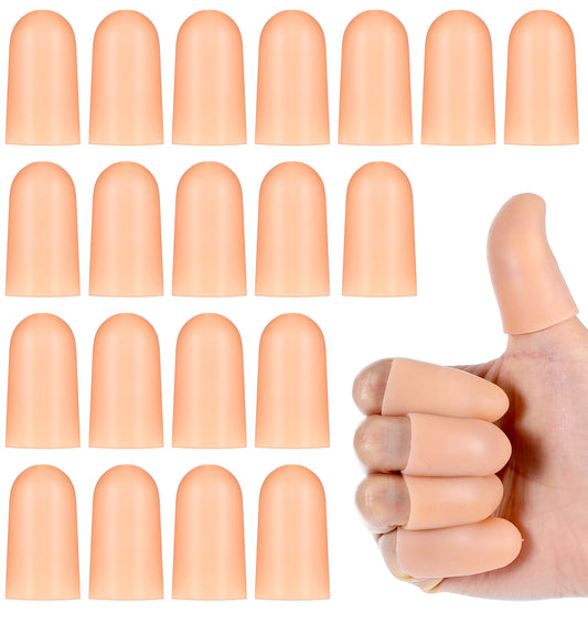 20 pcs Finger Protectors Gel Finger Cots Silicone
