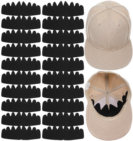 20 Pcs No Sweat Baseball Cap Insert for Men, Hat Shaper Insert (Black)