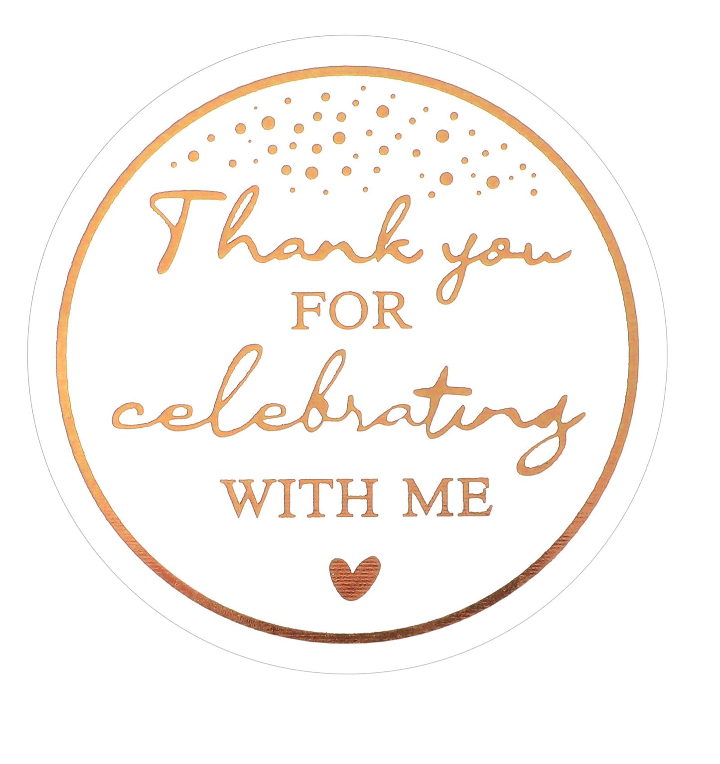 120 Pcs Thank You Stickers, Thank You for Celebrating with Us Stickers