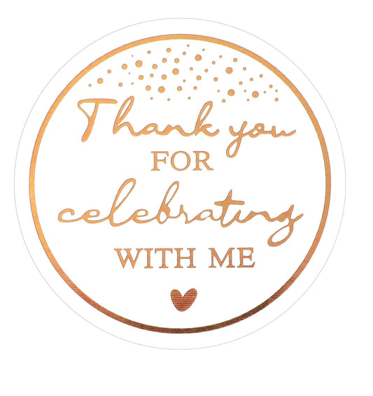 120 Pcs Thank You Stickers, Thank You for Celebrating with Us Stickers