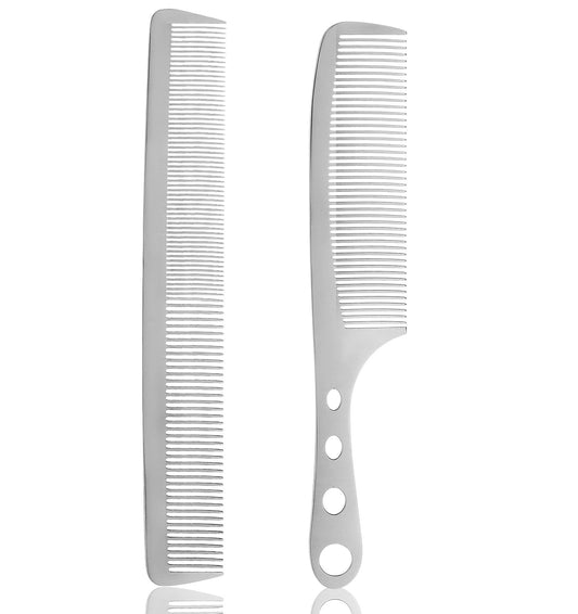 2 Pcs Metal Comb, Metal Combs for Hair Women, Stainless Steel Comb