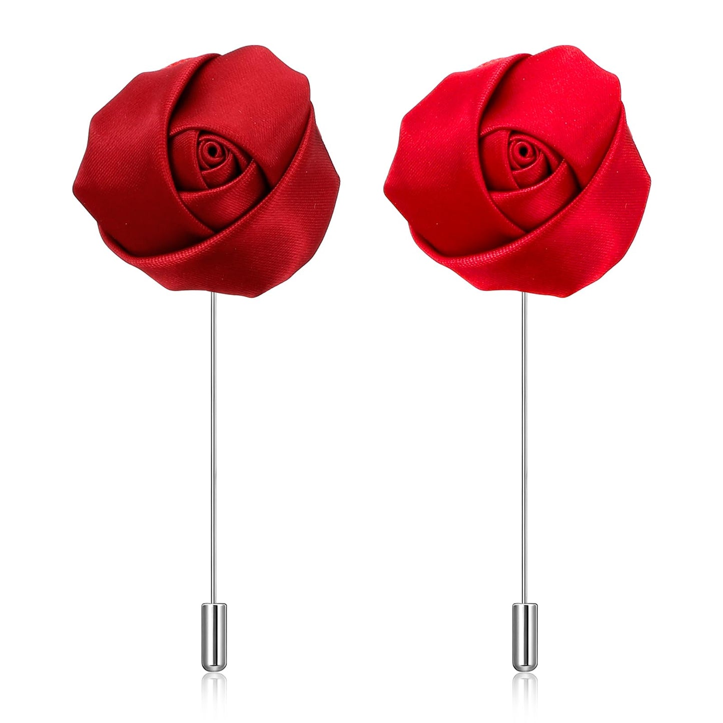 2 Pcs Flower Lapel Pin for Men, Boutonniere Handmade Gentleman's Essentials