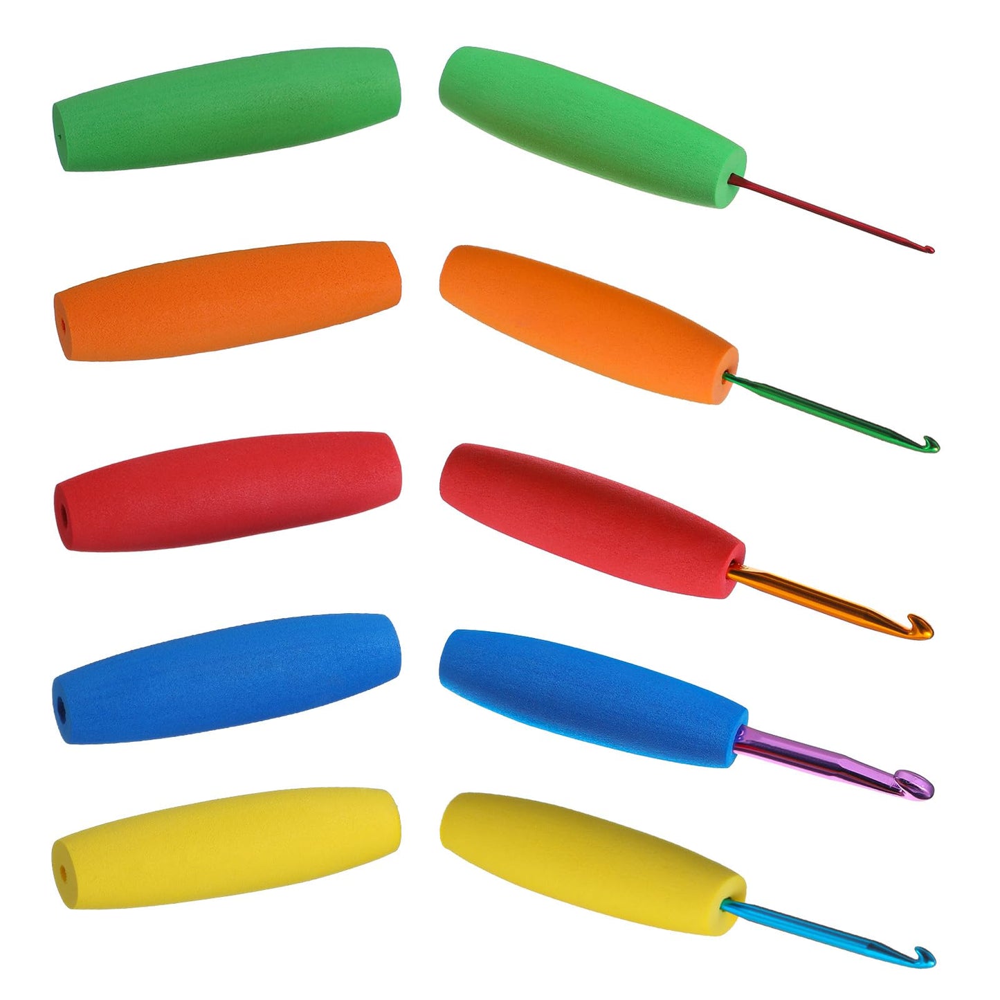 10 Pcs Crochet Hook Grips, Ergonomic Crochet Hook Grip Soft Thickened