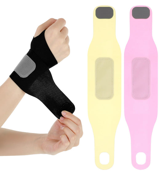 ValueBargain Tennis Wrist Support, 3 Pack Hand Brace Wrist Brace Right Hand with Convenient Hook and Loop Strap for Sports, Tennis, Football, Crochet (Multi-colored)